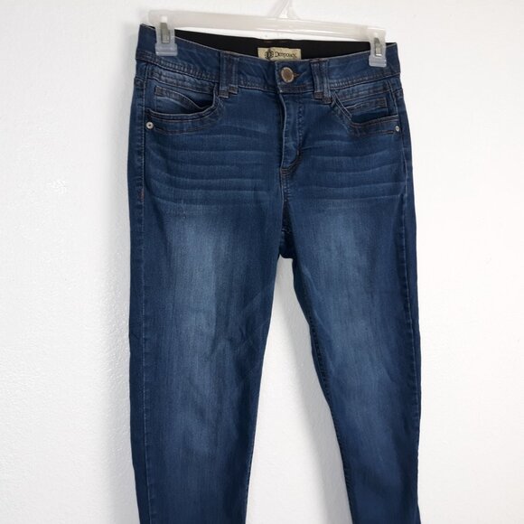 Democracy Women's Ab Technology Jeans Size 8 Ankle Skinny Medium Wash Blue Denim - Picture 2 of 13